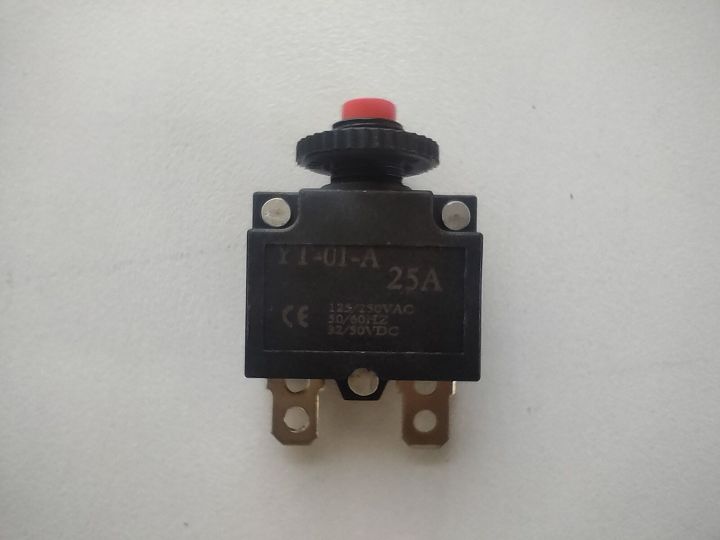 1 PCS 25A Circuit Breaker Current Overload Protector Switch 3A to 25A Load Ampere Limit System Over Load Protection For Any Home amplinces AC 160v 220v 280v and DC 12V 24v 30V