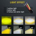 mini driving light V7 Pro high/low beam white and yellow LED headlights Korea LED chip. 