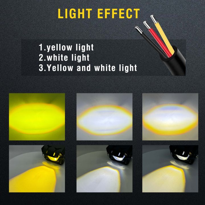 mini%20driving%20light%20V7%20Pro%20high/low%20beam%20white%20and%20yellow%20LED%20headlights%20Korea%20LED%20chip%20-%20Image%204