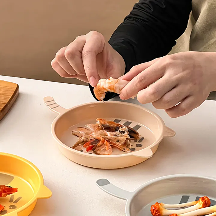 WORTHBUY%20Cute%20Cat%20Pattern%20Plastic%20Dessert%20Snack%20Food%20Plate%20Reusable%20Spit%20Bone%20Dish%20Microwave&Dishwasher%20Safe%20Kitchen%20Tableware%20-%20Image%206