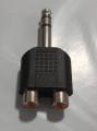 2 way RCA jack tail mic adapter plug. 