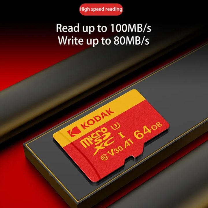 KODAK%20Micro%20SD%20Card%20Class10%20U3%20Memory%20Card%20MicroSD%2064GB%20128GB%20256GB%20SD/TF%20Flash%20Card%20on%20For%20Smartphone%20Tablet%20Camera%20-%20Image%203