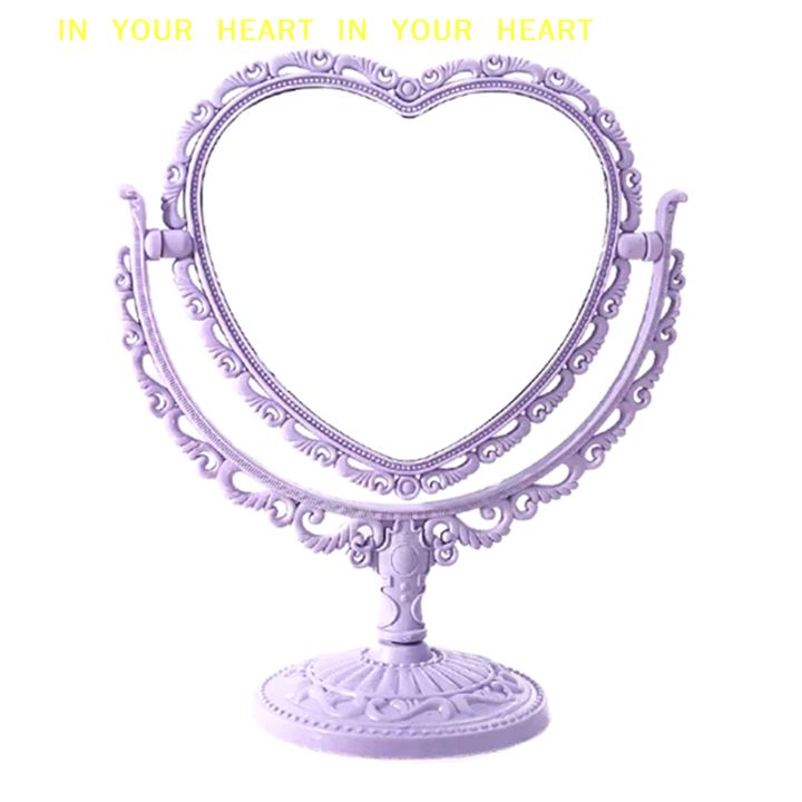 Portable%20Double-Sided%20Heart%20Shape%20Desktop%20Makeup%20Mirror%20Cosmetic%20Compact%20Hand%20Mirror%20for%20Women%20Vanity%20Mirror%20-%20Image%202
