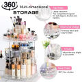 Cosmetics Organizer 360 Degree Diamond Rotatable Cosmetics Storage Box. 