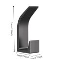 5PCS Wall Hooks No Drilling Double Hook Hanger Robe Hook Black White Towel Hook Key Holder Multifunctional Clothes Coat Hook.