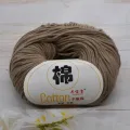 100% Cotton Yarn Soft Combed Hand Knitting Crochet Natural Pure Color Thread Smooth Yarn 50g 125m/137yd 1pcs. 