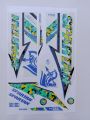 New 3D 2024 Latest Spartan MSD Blue & green Edition Top Quality Cricket Bat Sticker For Professional Players. 
