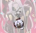 Game The Freak Circus Pierrot Cosplay Keychain Kawaii Acrylic Joker Clown Pendant Keyring Key Chain Bag Accessory Ornament Props. 