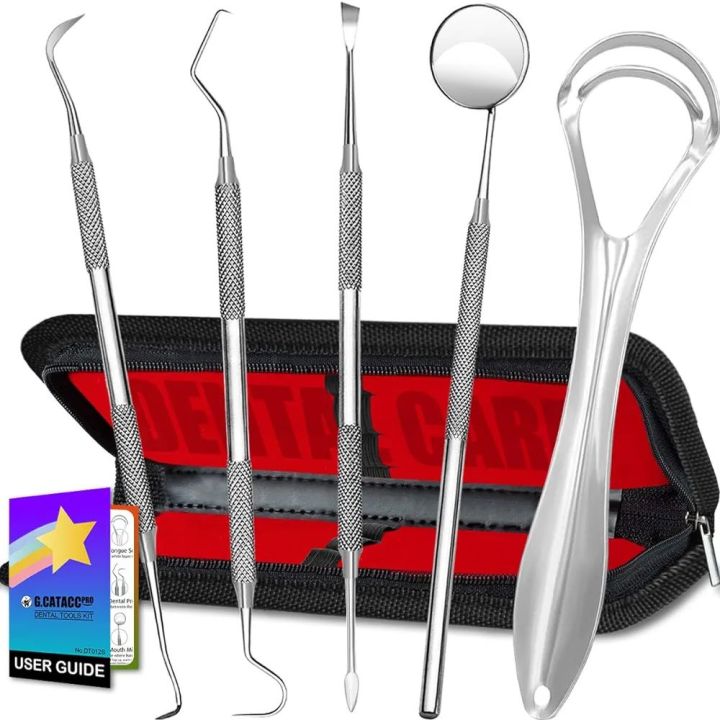al Dental Tools, Teeth Cleaning Tools, Plaque Remover for Teeth, Professional Dental Hygiene Kit, Stainless Steel Tooth Scraper Plaque Tartar Cleaner, Dental Pick Scaler Oral Care Tools Set -  Scaler Oral Care Tools Set - with Case

￼

￼

￼

￼

￼

￼

￼