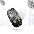 Wireless Bluetooth Transparent Mouse, Tri-Mode (BT5.1+ BT5.1+ 2.4GHz) Type C Rechargeable Mouse Silent Ultra Thin 4 DPI Adjustable.