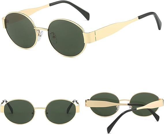 CREEK%20Trendy%20Retro%20Oval%20Sunglasses%20for%20Women%20%E2%80%93%20Golden%20Frame%20with%20Green%20UV%20Lenses%20%7C%202025%20Designer%20Fashion%20Shades%20-%20Image%208
