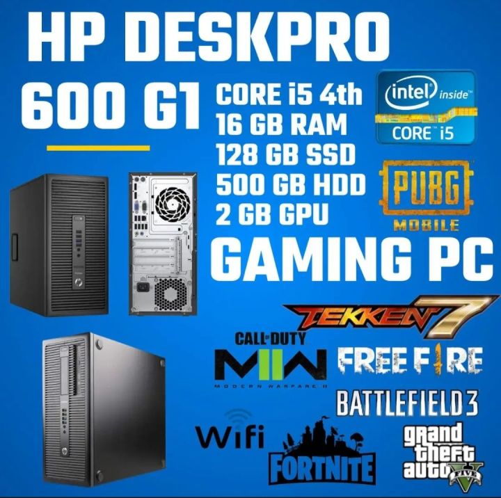 HP DESKPRO 600 G1, Intel Corei5 4th Generation, 16Gb Ram DDR3 1600Mhz