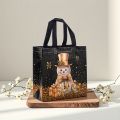 12/20pcs Festive Christmas  Bags - Snowman, Tree & Stocking Design, Black & Golden with Handles, Christmas  Bags. 