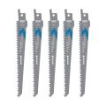 EZARC 5PCS Wood Pruning Reciprocating Saw Blade 6-Inch/150mm Recip Saw Blades R644GS 6TPI. 