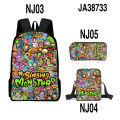 My Singing Monsters Monster Concert Print Children's Two-piece Backpack Pencil Case Anime Cartoon School Bag Sports Mochila. 