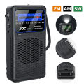 Portable FM/AM/SW Radio Battery FM Receiver Excellent Reception Clear Speaker With 3.5mm Headphone Jack LED Lighting For Elderly.