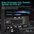 JEYI M.2 NVME SSD to PCIE X1 Adapter Card, 2280 SSD PCIe 3.0 4.0 Expansion Card for Desktop PC, PCI-E GEN4 16Gbps Full Speed SK1. 