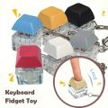 1pc Keyboard Fidget Keychain Relief Stress EDC Toys Click Fidget Sensory EDC Toys Unzip The Key Knead Toy Teenagers Adult Gifts. 