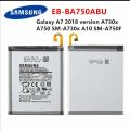 Phone Battery EB-BA750ABU For Samsung GALAXY A10 A7 2018 A750 A730X SM-A750 SM-A730X 3300mAh Authentic Battery. 