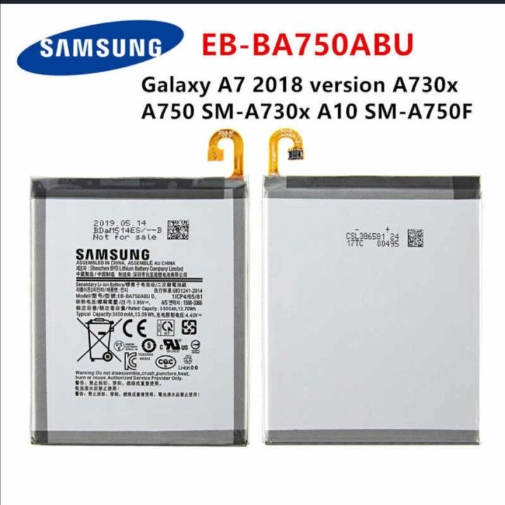 Phone%20Battery%20EB-BA750ABU%20For%20Samsung%20GALAXY%20A10%20A7%202018%20A750%20A730X%20SM-A750%20SM-A730X%203300mAh%20Authentic%20Battery%20-%20Image%202