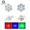 1W RGB Red Green Blue Color in 1 LED High Power LED Light 6 pin With 20mm Heatsink. 