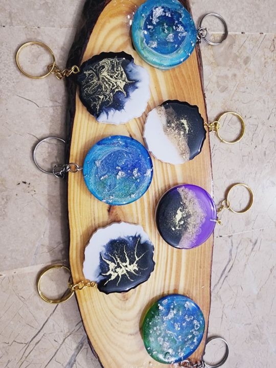 Epoxy Resin keychain silicon mold Oshkosh Resin stuff by jia