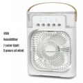 3 In 1 Fan AIr Conditioner Household Water Mist USB Fan Small Air Cooler LED Night Light Portable Humidifier Air Adjustment Fan.