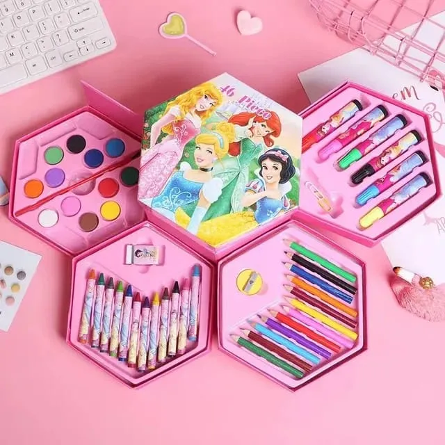 Hexagonal%20Coloring%20Box%20Art%20Kit%20Set%20Of%2046%20Pieces%20With%20Color%20Pencils,%20Crayons,%20Water%20Color,%20Marker%20Pens%20for%20kids%20-%20Image%205