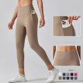 Women Leggings With Pockets Yoga Pants Gym Leggings Sport Women Fitness High Waist Female Legging Tummy Control Running Training.