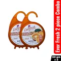 Ever Fresh Orange (2 piece combo) Bathroom Air Freshener Hanger Block 50 gm ×2.