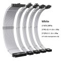TEUCER MZ-5 PSU Extension Cable Kit 350mm ATX 24Pin GPU PCI-E 6+2Pin 8Pin CPU EPS 4+4Pin 18AWG Power Cord With Combs.