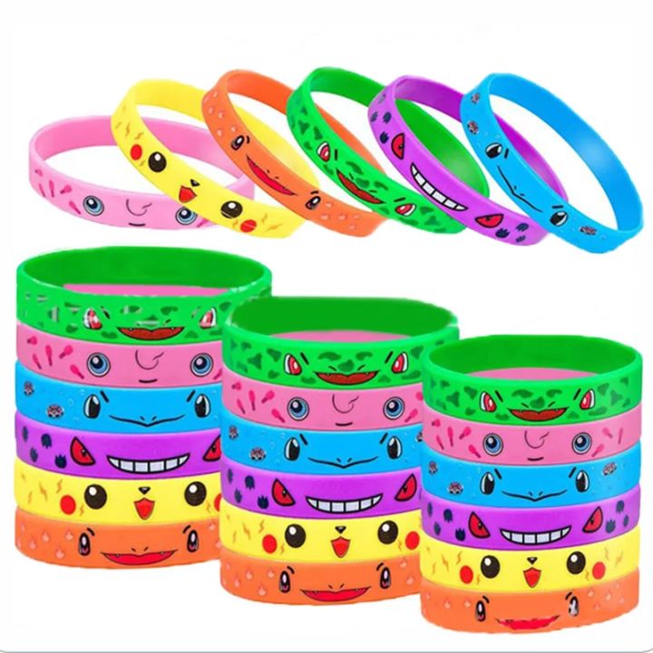 12pcs%20Pokemon%20Bracelet%20Anime%20Action%20Figures%20Pikachu%20Charmander%20Children%20Cartoon%20Silicone%20Wristband%20Bracelets%20Party%20Cosplay%20%20-%20Image%204