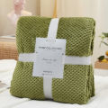 Winter Flannel Warm Blankets Home Office Pink/Green/Khaki Coral Fleece Sofa Cover Soft Fluffy Plaid Nap Blankets 70x100cm. 
