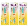 Tinkle Eyebrow Razors for Women – 3pcs Set (Multicolor) | Facial Hair Remover, Eyebrow Shaper & Dermaplaning Tool. 