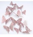 12 Pcs Butterfly Wall Stickers, 3D Butterfly Wall Decor  Butterfly Party Decorations Birthday Cake Decorations Removable Wall Stickers Room Decor for Baby Shower Party Girls Boy's Kids. 