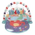 Plastic harmonium multi-function music and light piano baby play mat with fence. 