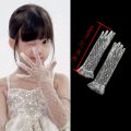 Girls White Lace Gloves with/without Rhinestones Decor for Weddings Birthdays and Special Occasion Ages 3 to 12 Years.