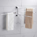 2/4 Swivel Towel Bars Hanger Stainless Steel Rotatable Bathrobe Towel Rack Holder Wall Mounted Bathroom Hardware. 