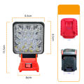 New 16 Beads LED With USB Work Light Portable Lanterns Lamp Spotlight  for Milwaukee Camping Equipment Accessories Outdoor. 