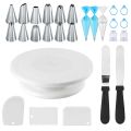 76-Piece Cake Decorating Tool Kit -Non-Slip Turntable For Beginners And Professionals DIY Cream Cookies Cake Making Baking Tools. 