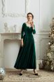 Elegant Royal Velvet Maxi Dress For Girls Women's Wear. 