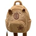 Kawaii Capybara Plush Backpack for Women Versatile Cartoon Funny Capibala Crossbody Bag aLrge Capacity Tote Bag. 