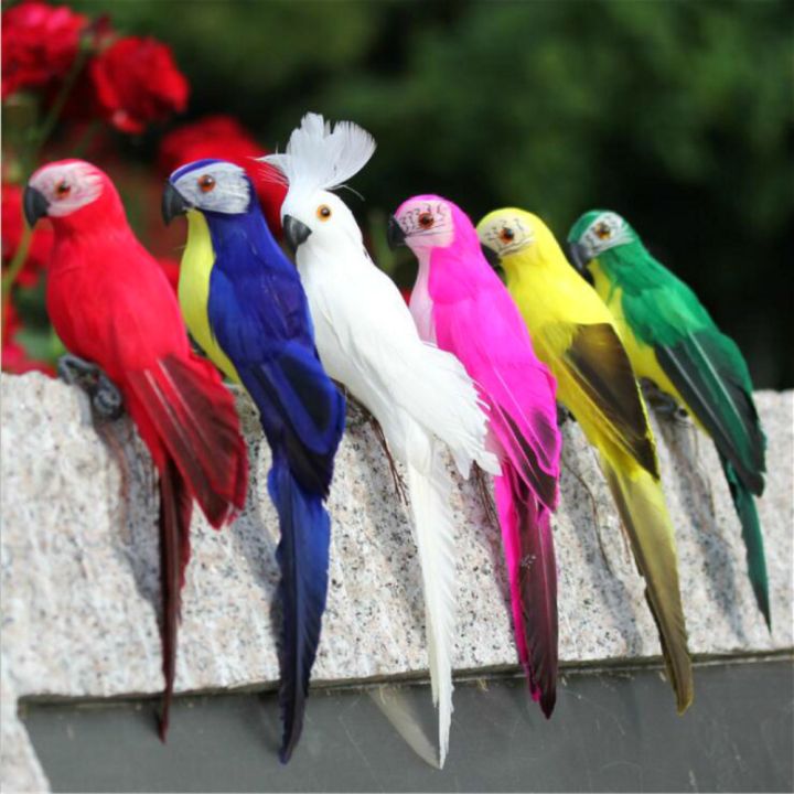 25/35cm%20Creative%20Handmade%20Simulation%20Parrot%20Animal%20Bird%20Garden%20Props%20Decoration%20Miniature%20Feather%20Lawn%20Doll%20Ornaments%20-%20Image%202