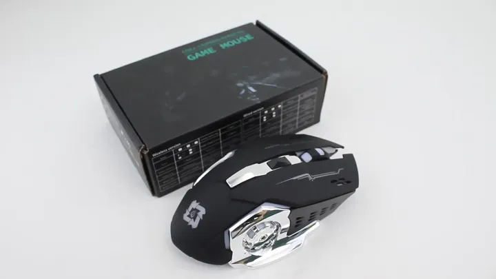 Wireless Gaming Mouse for Right-Handed Gamers – USB Rechargeable Silent ...