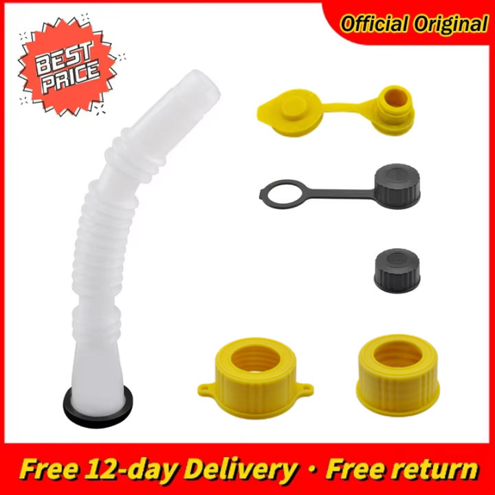 Free Shipping 1 Set Car Gas Can Spout Nozzle Vent Kit High Quality Plastic Replacement Gas Cans Old Style Cap Gas Tank Nozzle