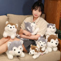 30/40CM Cute Husky Dog Plush Toy Stuffed Animal Soft Kawaii Lying Brown Pet Puppy Pillow Doll Toys for Xmas . 
