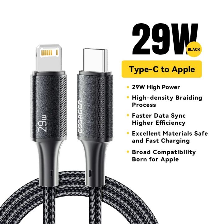 Essager%20Type%20C%20Cable%20For%20iPhone%2014%2013%2012%2011%20Pro%20Max%20XS%20Xr%20PD%2029W%20Fast%20Charge%20Charger%20Lightning%20Wire%20Cord%20For%20iPad%20Macbook%20-%20Image%207