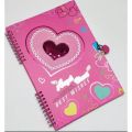 Fancy Beautiful Heart Spiral Lock Diary Love Diary Best Gifts for Men Women. 