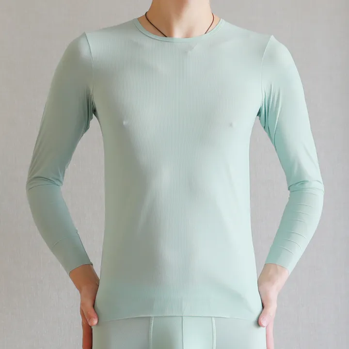 Men%20Thermal%20Underwear%20Tops%20Silk%20Quick%20Drying%20Underwear%20Long%20Sleeve%20T-shirts%20Undershirts%20Breathable%20Slip%20Sleepwear%20-%20Image%205