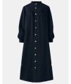 Short Coat Abaya front open buttons  Long Sleeve Shirt Dress Casual Pocket Robe Abayas For Women Open Abaya. 